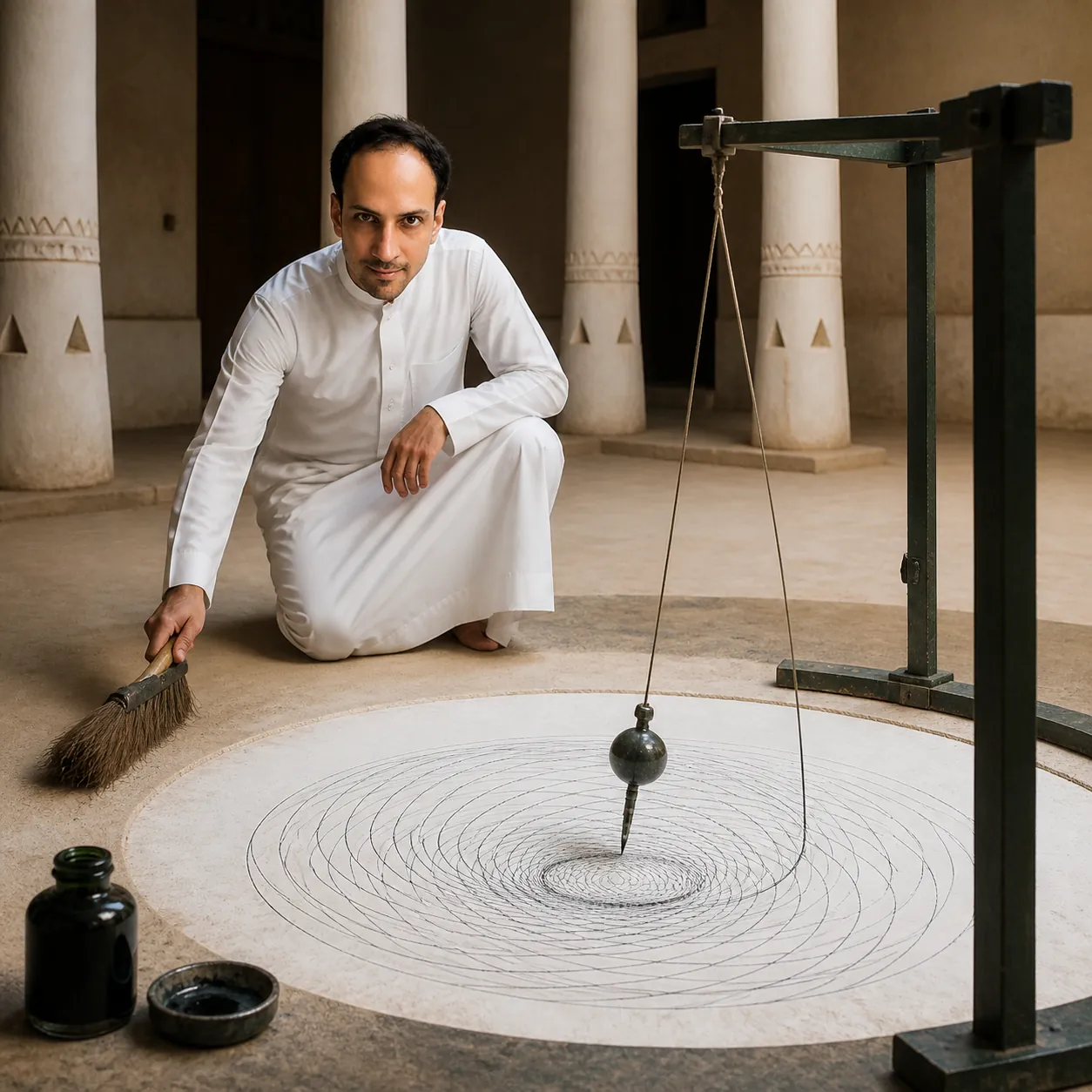 Damped Spiral in a Najdi Hall